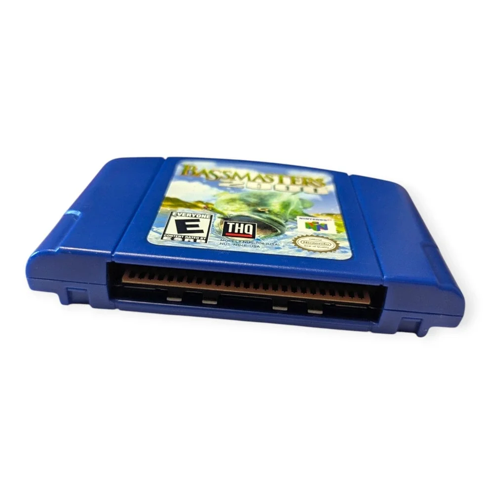 Bassmasters 2000 Nintendo 64 N64‎ Blue Cartridge THQ Fishing Game NTSC-U/C